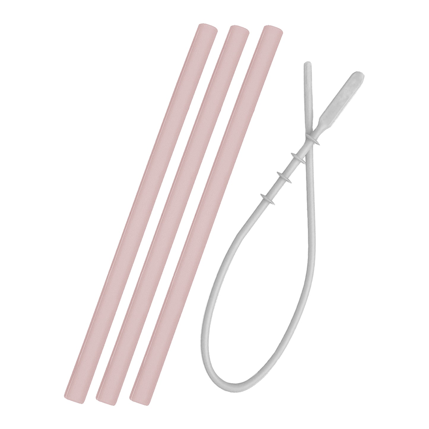 Minikoioi Silicone Straws 3 Pcs And Cleaning Brush
