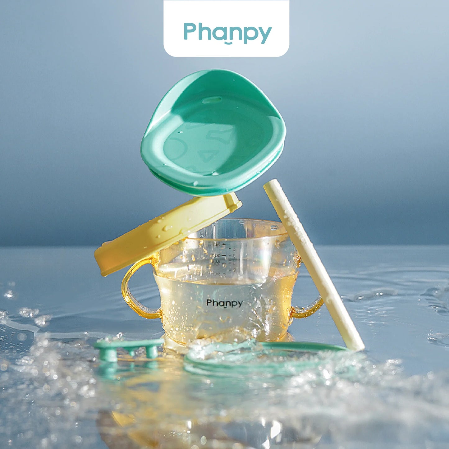 Phanpy Multipurpose Sippy Straw Cup 240ml - PPSU , White