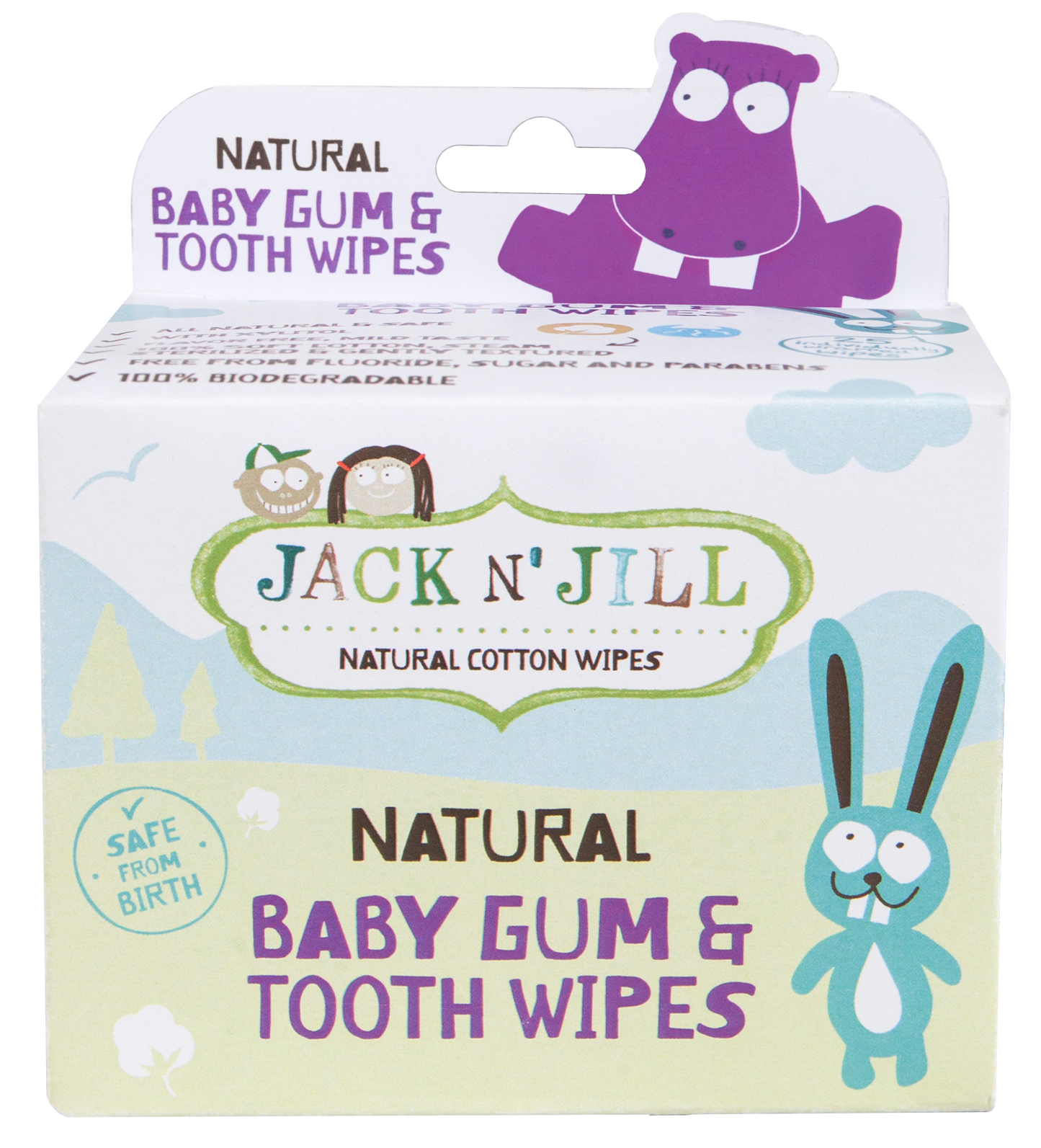 Jack N' Jill Natural Baby Gum & Tooth Wipes - 25 Pack