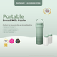 Momcozy 22oz Portable Breast Milk Cooler for Outdoor with 2pcs Baby Bottles