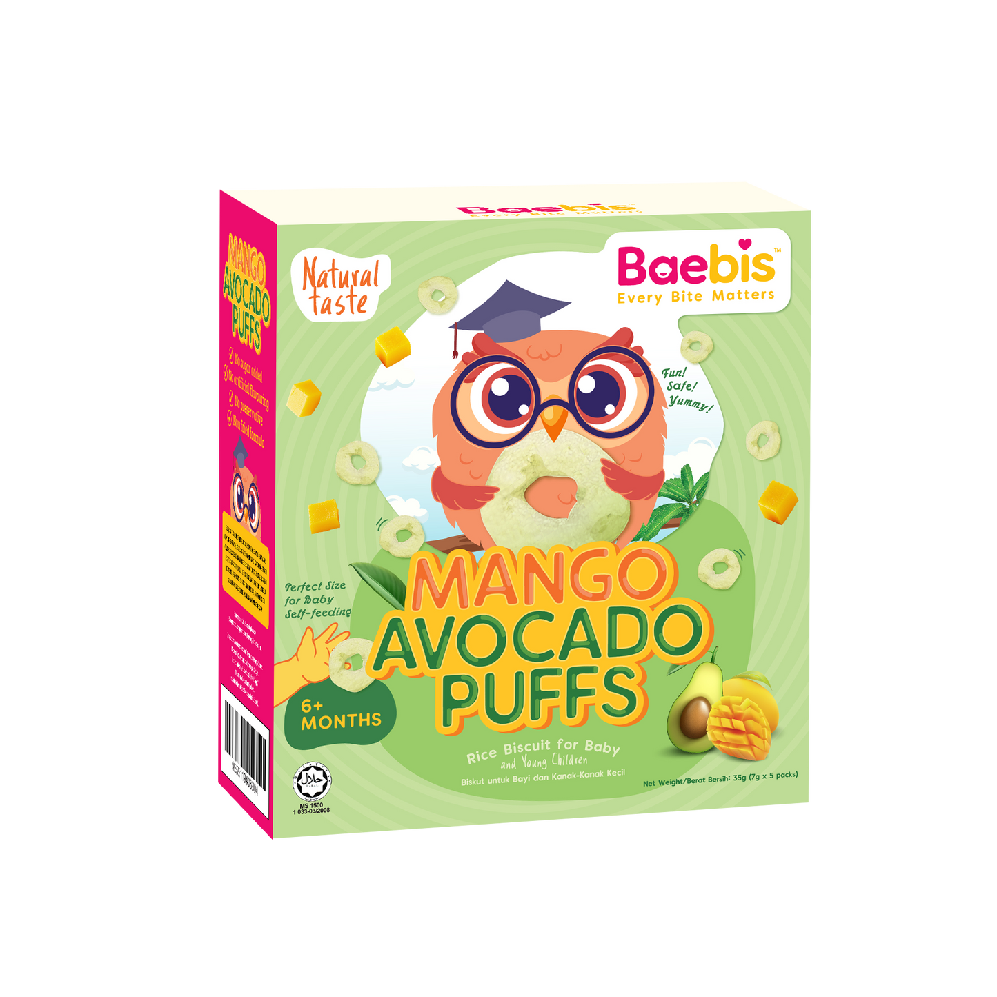 Baebis 6m+ Mini Rice Puff Healthy Snack (20g)
