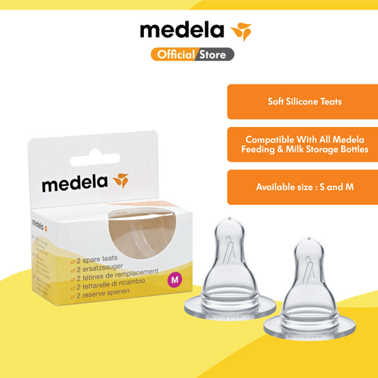 Medela Spare Teat - Size S/Size M (2 Pcs/Box)