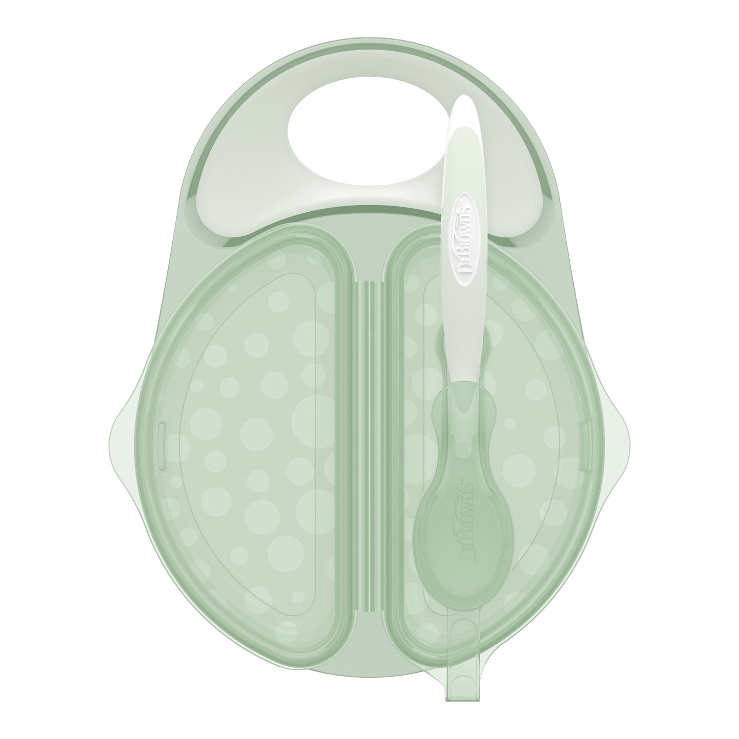 Dr Brown's Travel Fresh Baby Toddler Feeding Bowl & Snap-In Spoon (1-pack)