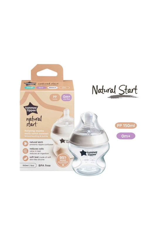 Tommee Tippee Pp Bottle 150Ml Pk2 
Natural Start W/S Teat