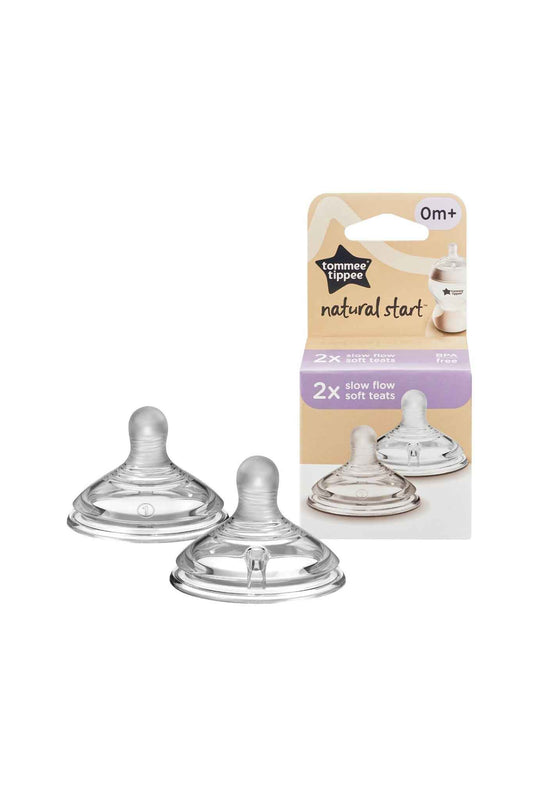 Tommee Tippee Teat Pk2 Natural Start Soft 
Slow Flow