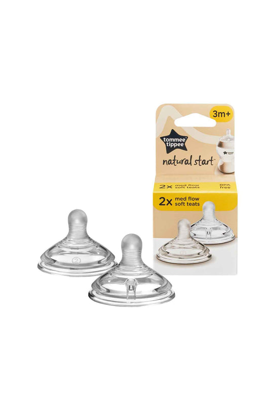 Tommee Tippee Teat Pk2 Natural Start Soft 
Medium Flow