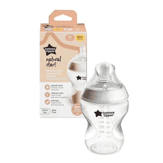 Tommee Tippee Bottle 260Ml Pk1 
Pp Natural Start W/M Teat
