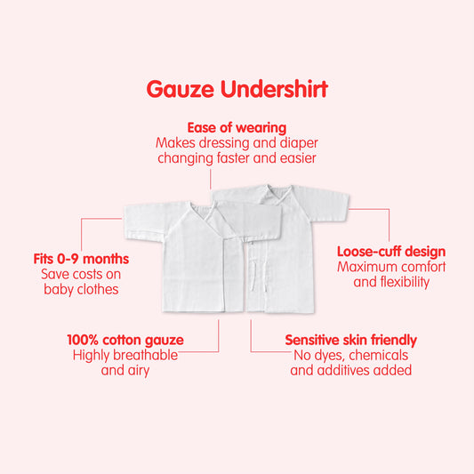 Suzuran Baby Gauze Undershirt 2pcs (Long/Short)