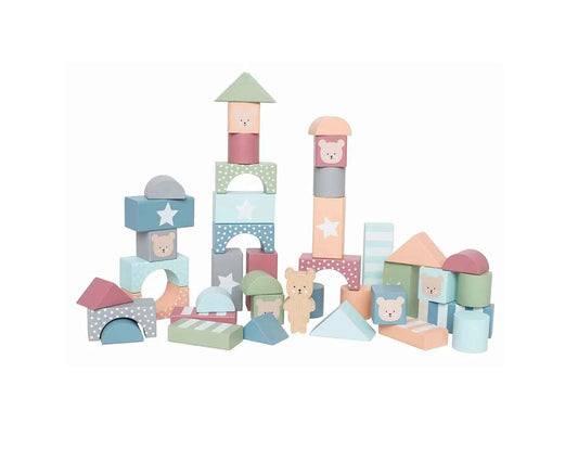 Jabadabado Train With Blocks Teddy