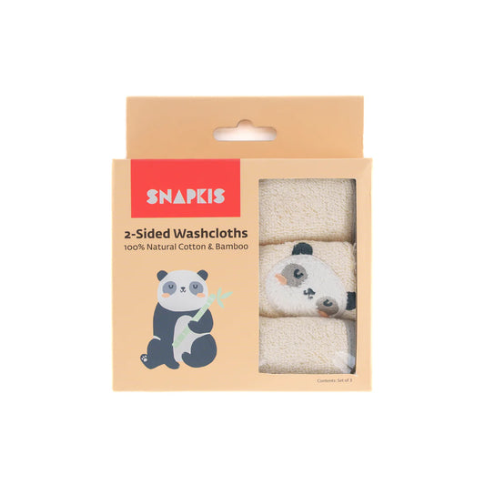 Snapkis Panda Washcloth (25X25Cm)