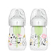 Dr. Brown’s Anti-Colic Newborn Options+ PP Wide Neck 5oz/150ml Bottle, Jungle/Woodland, 2 Bottles, Level 1 Teat