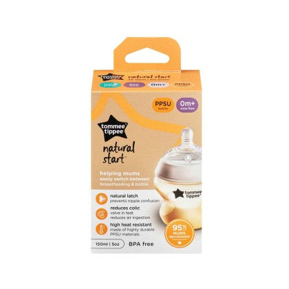 Tommee Tippee Bottle 150Ml Pk1 
Ppsu Natural Start W/S Teat