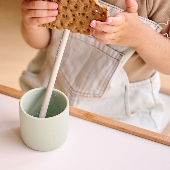 Minikoioi Silicone Straws 3 Pcs And Cleaning Brush