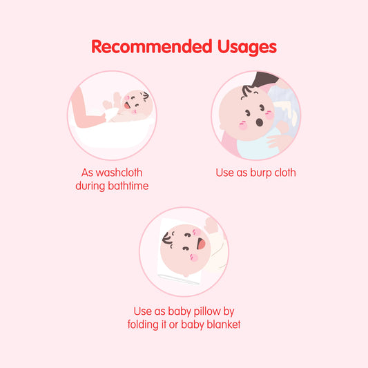 Suzuran Baby Gauze Swaddle Bath Towel 3pcs