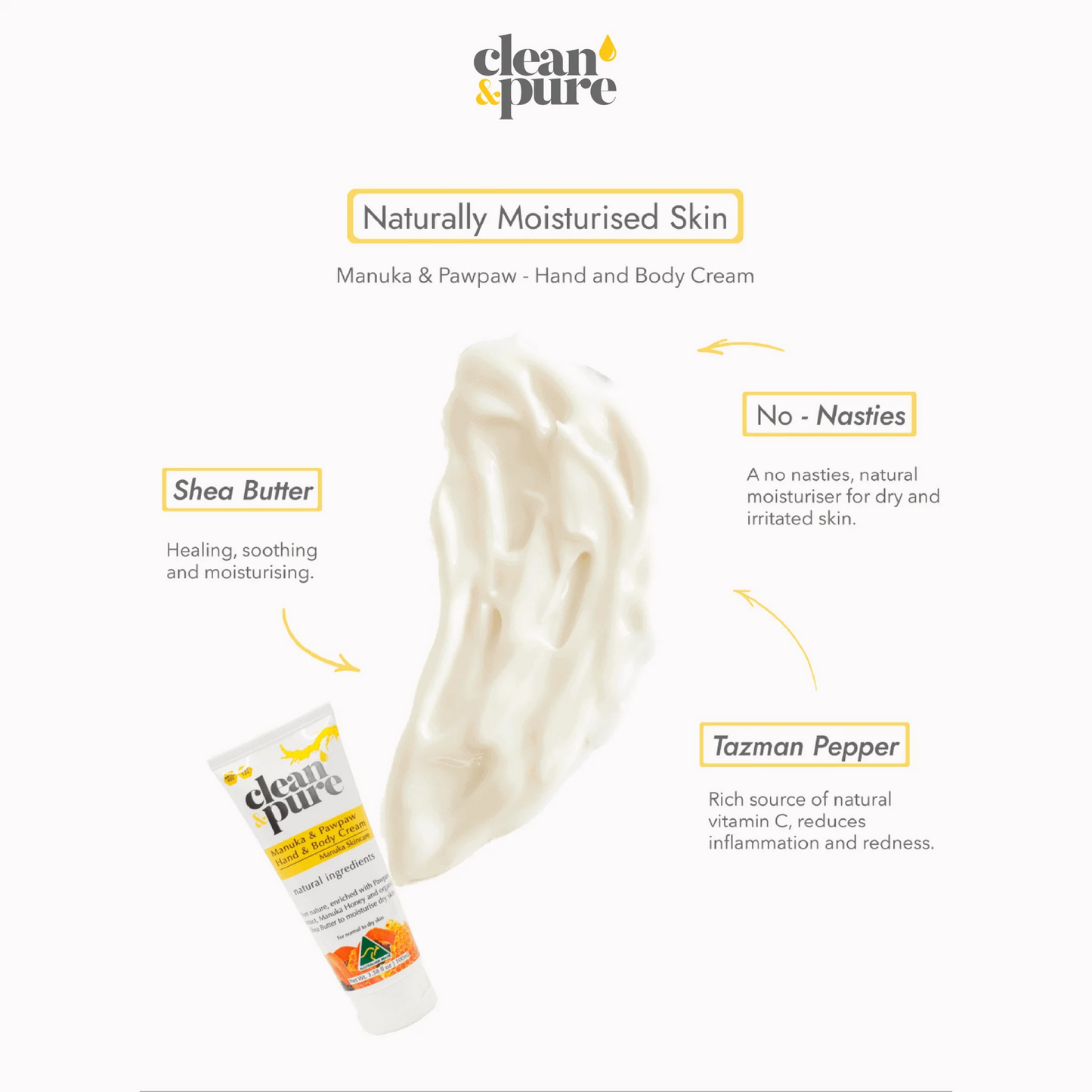 Clean & Pure Manuka Pawpaw Hand and Body Cream