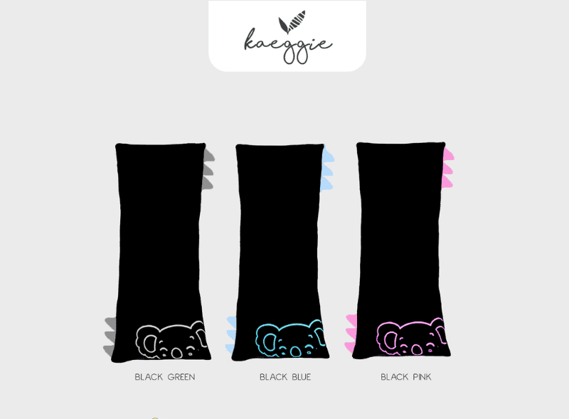 Kaeggie Organic Bamboo Hugging Pillow Dark Glow ( M - Xl ) Black Green