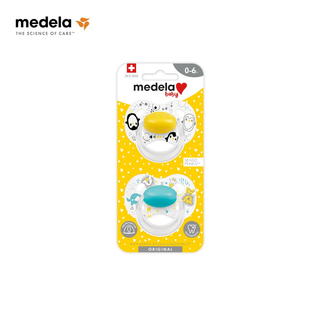 Medela Baby Original Pacifier | [ 0-6 Months, 6-18 Months ] [ 2Pcs / Pack ]