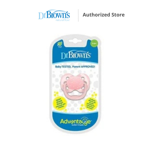 Dr. Brown's Advantage™ Pacifier, Stage 1 for 0-6months, Pink, 1 Piece