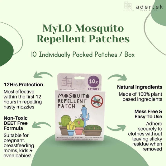 Mylo Mosquito Repellent Patch Safe For Babies & Pregnant Mummies (10'S/Box)
