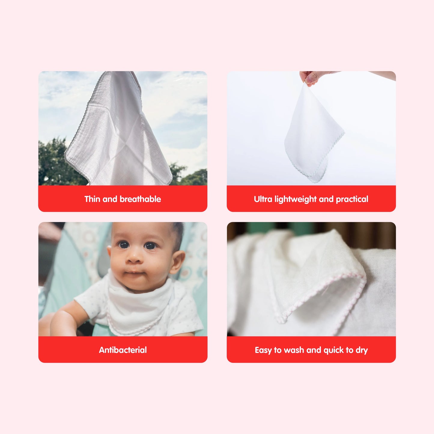 Suzuran Baby Gauze Handkerchief (5/10pcs)