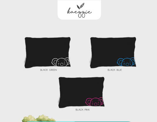 Kaeggie Organic Bamboo Pillow Dark Glow ( M - Xl ) Black Green