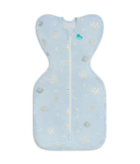 Love To Dream Swaddle Up Stage 1 0.2 Tog Bamboo Little Dreamer Light Blue S