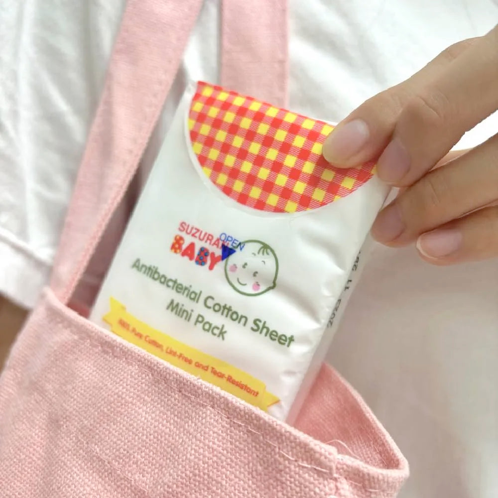 Suzuran Baby Antibacterial Cotton Sheet Mini Packs ( 9 packs)