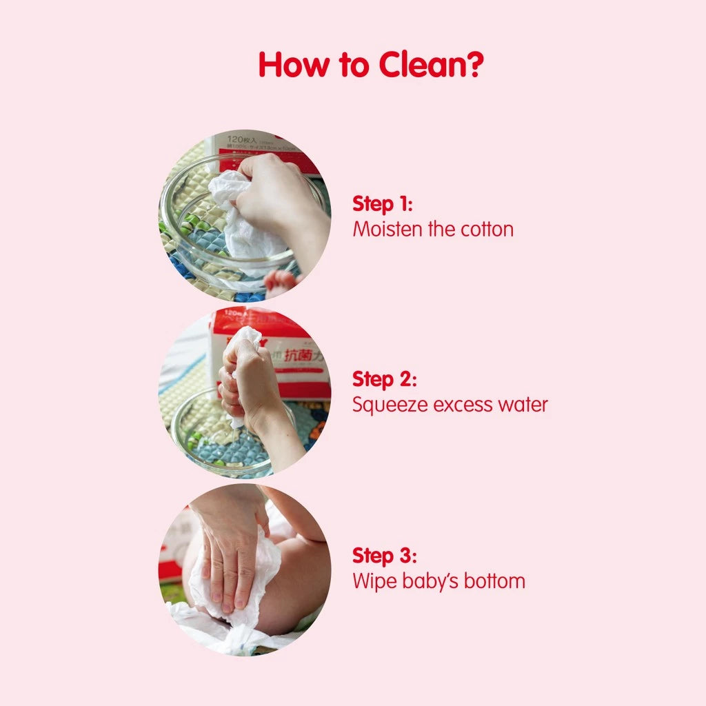 Suzuran Baby Antibacterial Cut Cotton 120pcs