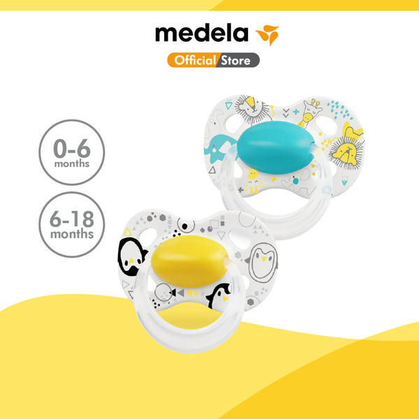 Medela Baby Original Pacifier | [ 0-6 Months, 6-18 Months ] [ 2Pcs / Pack ]
