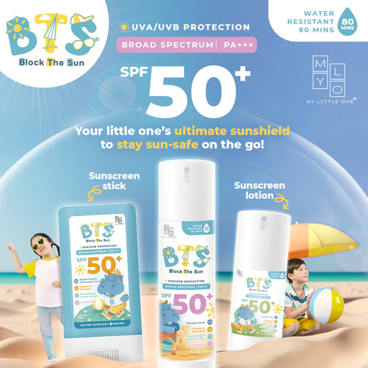 Mylo Bts Kids Sunscreen Stick Sunblock Lotion - Spf50+, Uva Uvb, 80Min Water Resistant, Paraben Free