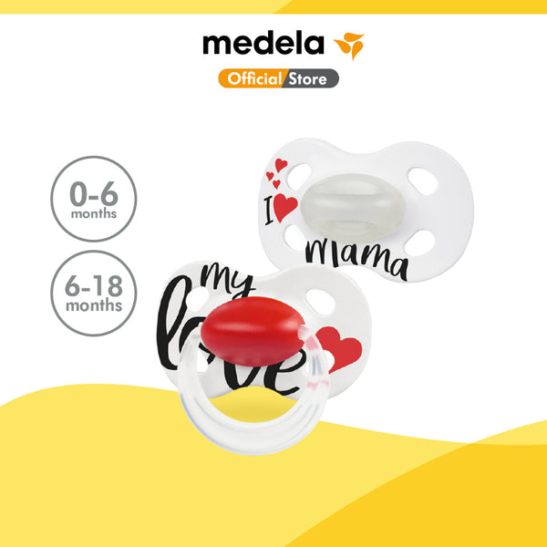 Medela Baby Day & Night Pacifier | [ 0-6 Months, 6-18 Months ] [ 2Pcs / Pack ]