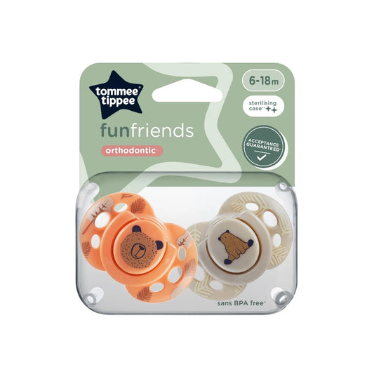 Tommee Tippee Soother Fun, 6-18M, 2 Packs