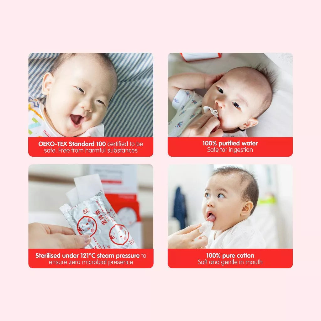 Suzuran Baby Wet Cleaning Cotton 30 sachets (60pcs)