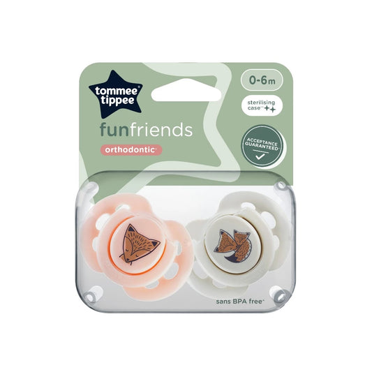 Tommee Tippee Soother Fun, 0-6M, 2 Packs