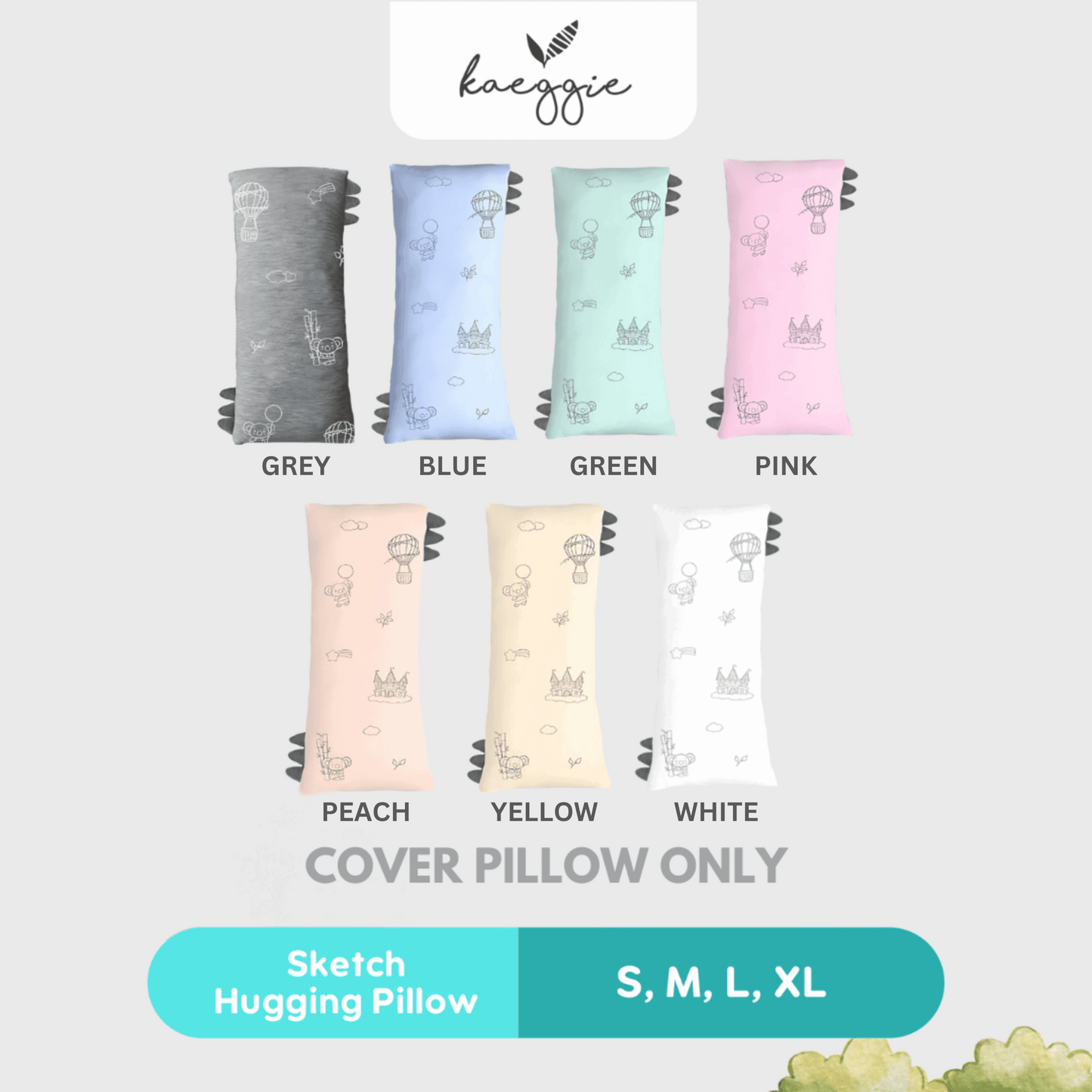 Kaeggie Organic Bamboo Cover Hugging Pillow ( S - Xl )