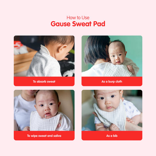 Suzuran Baby Gauze Sweat Pad 3pcs