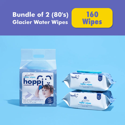 Hoppi Glacier Water Wipes 80™S X 2Packs